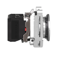 Pulsante luminoso blu filopannello 120VAC 1NO+1NC - LED universale- ÷˜30