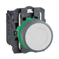 Pulsante bianco 1NO ghiera grigia Harmony XB5