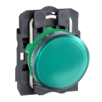 Lampada spia completa ÷˜22 - IP65 - verde - BASE BA 9S - 250V