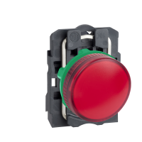 Lampada spia completa ÷˜22 - IP65 - rossa - BASE BA 9S - 250V