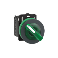 Selettore luminoso verde 2 pos.filopannello ÷˜30 24Vac/dc NO+NC- LED universale