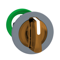 Selettore luminoso arancione 3 posizioni.- filopannello - 230Vac - ghiera grigia -÷˜30 - LED