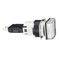 Lampada spia quadrata ÷˜16 - IP65 - bianca - LED integrato - 24V