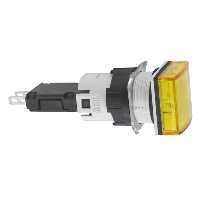 Lampada spia quadrata ÷˜16 - IP65 - gialla - LED integrato - 24V