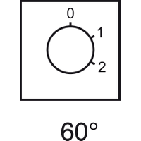 Etichetta commutatore a camme da 0 a 2 - 46 x 46 mm