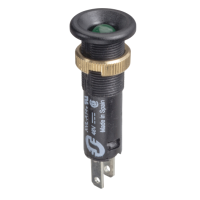 Lampada spia ÷˜8 - IP40 - verde - LED sporgente - 48V - faston
