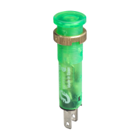 Lampada spia ÷˜8 - IP40 - verde - LED protetto - 48V - faston