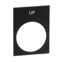 Etichetta con marcatura. Harmony XAC. targhetta dati. 30 x 40mm. plastica. nera.