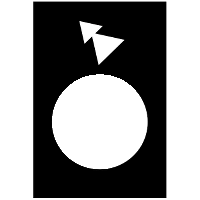 Etichetta - 30÷—40mm - nero - indietro. lento- veloce