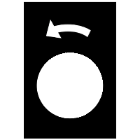 Etichetta - 30÷—40mm - nero - rotazione sinistra. lento