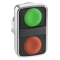 Testa pulsante doppio ÷˜22 - rossa + verde - senza marcatura - IP40