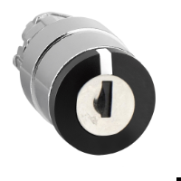 Testa selettore a chiave . Harmony XB4. metallo. nero. 22mm. chiave 455. 3 posizioni .