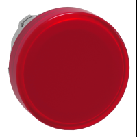 Testa lampada spia ÷˜22 gemma liscia rossa- per LED universale - inserimento etichetta