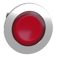 Testa pulsante rosso filopannello per inserimento etichette- per LED universale- ÷˜30