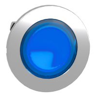 Testa pulsante luminoso blu filopannello ad aggancio passo-passo- per LED universale-