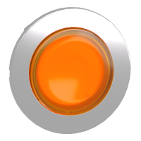 Testa pulsante luminoso sporgente arancione filopannello- per LED universale- ÷˜30