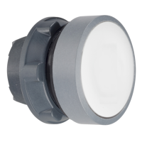 Testa pulsante bianco I ghiera grigia Harmony XB5