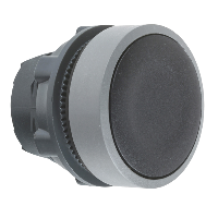 Testa pulsante nero ghiera grigia Harmony XB5