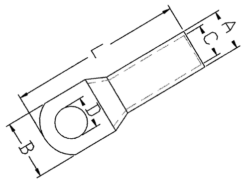 Capicorda Media Tensione In Rame-Serie Pesante Terminale 120Rc/S-150Rc Mmq. (Box da 10 pezzi)