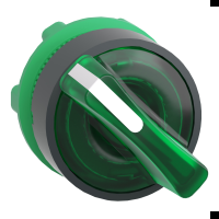 Testa selettore luminoso. Harmony XB5. plastica. leva verde. 22mm. per LED