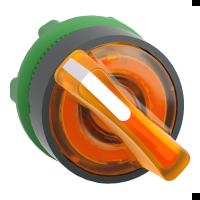 Testa selettore luminoso. Harmony XB5. plastica. leva arancione. 22mm. per LED