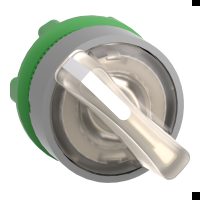 Testa selettore luminoso bianco ghiera grigia- per LED universale- ÷˜22