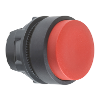 Testa pulsante ÷˜22 rosso - sporgente - senza marcatura