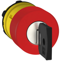 Testa fungo arresto emergenza÷˜30 - a chiave ÷˜22 - rossa - Ronis 455