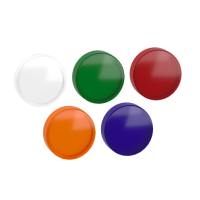 Testa lampada spia ÷˜22 - circolare - 5 colori - gemme lisce- per LED universale