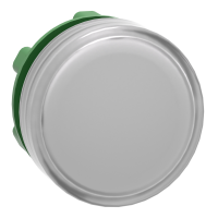 Testa lampada spia ÷˜22 - circolare - gemma liscia bianca- per LED universale