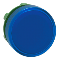 Testa lampada spia ÷˜22 - circolare - gemma liscia blu- per LED universale