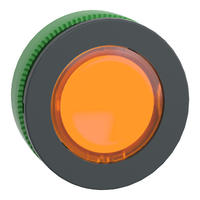 Testa pulsante luminoso arancione filopannello ÷˜30 ad aggancio- per LED universale