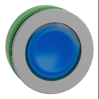 Testa pulsante luminoso blu aggancio filopannello- per LED universale- ÷˜30