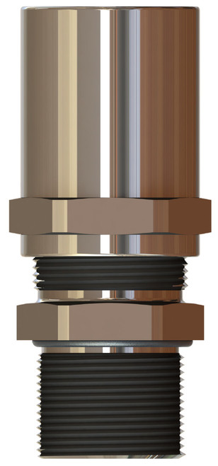 Pressacavo s.t. per cavo n.a con att. a tubo rigido in ottone nichelato grandezza M-M100 F-4”