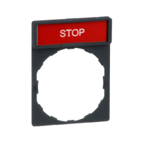 Porta etichetta 30 X 40mm - per unit÷  ÷˜22 - con etichetta STOP