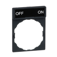 Porta etichetta 30 X 40mm - per unit÷  ÷˜22 - con etichetta OFF-ON