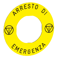 Etichetta gialla ''arresto emergenza'' Harmony XB4