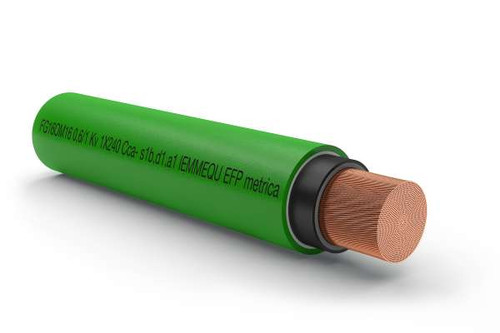 Cavo FG16OM16 - 0.6 - 1KV - 7X1.5 - GREEN - Cca-s1a.d0.a1 Bobina da 500 metri