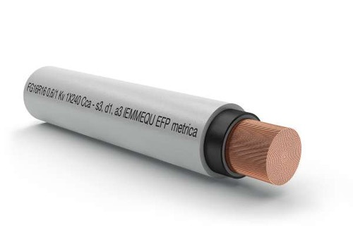 Cavo  FG16OR16 - 0.6 - 1KV - 3G1.5 - GREY - Cca-s3.d1.a3 Bobina da 100 m