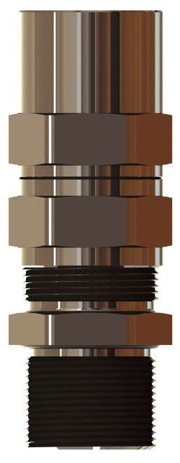 Pressacavo s.t. per cavo n.a con att. a tubo rigido in ottone nichelato grandezza M-M63 F-2 ½”