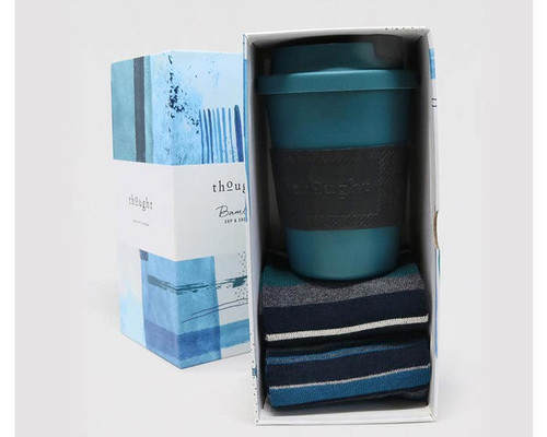 Reusable bamboo cup and sock set