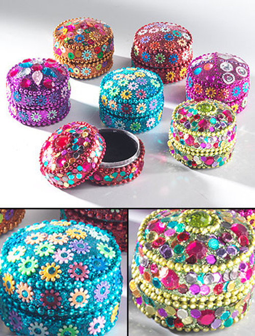 mini pill box glitter and beads