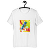Hummingbird  Bella with Yellow on a Unisex T-Shirt - Hummingbird Collection