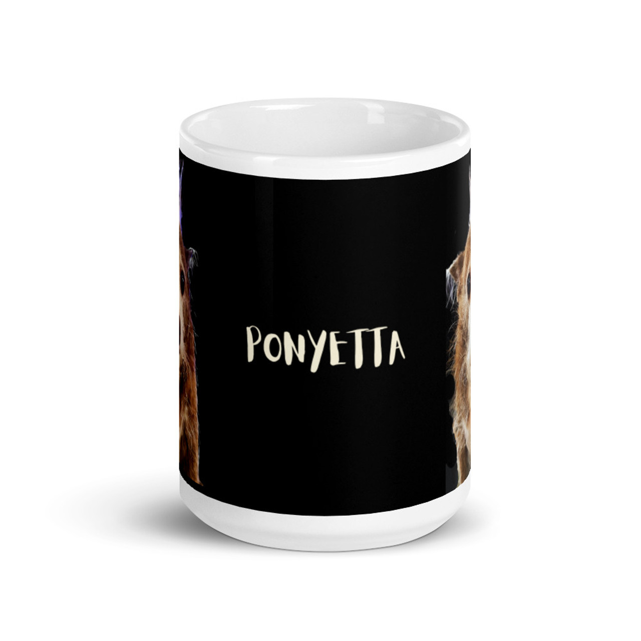 Ponyetta the Dog on a White Glossy Mug - Ponyetta Collection