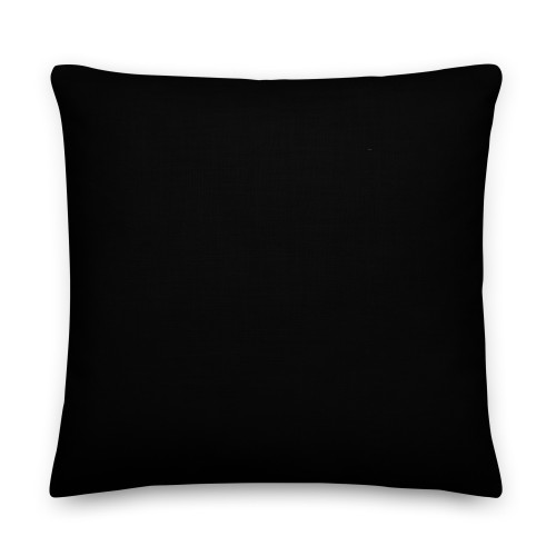 Jupiter the Cat's Big Yawn on a 22" x 22" Black Premium Pillow - Jupiter Collection