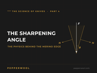 THE SHARPENING ANGLE