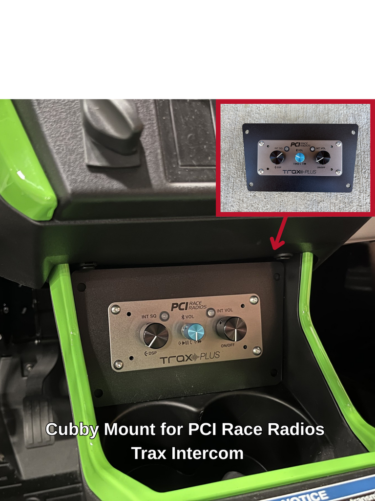 Kawasaki TERYX® H2 Cubby Mount for PCI Race Radios Trax Plus Intercom