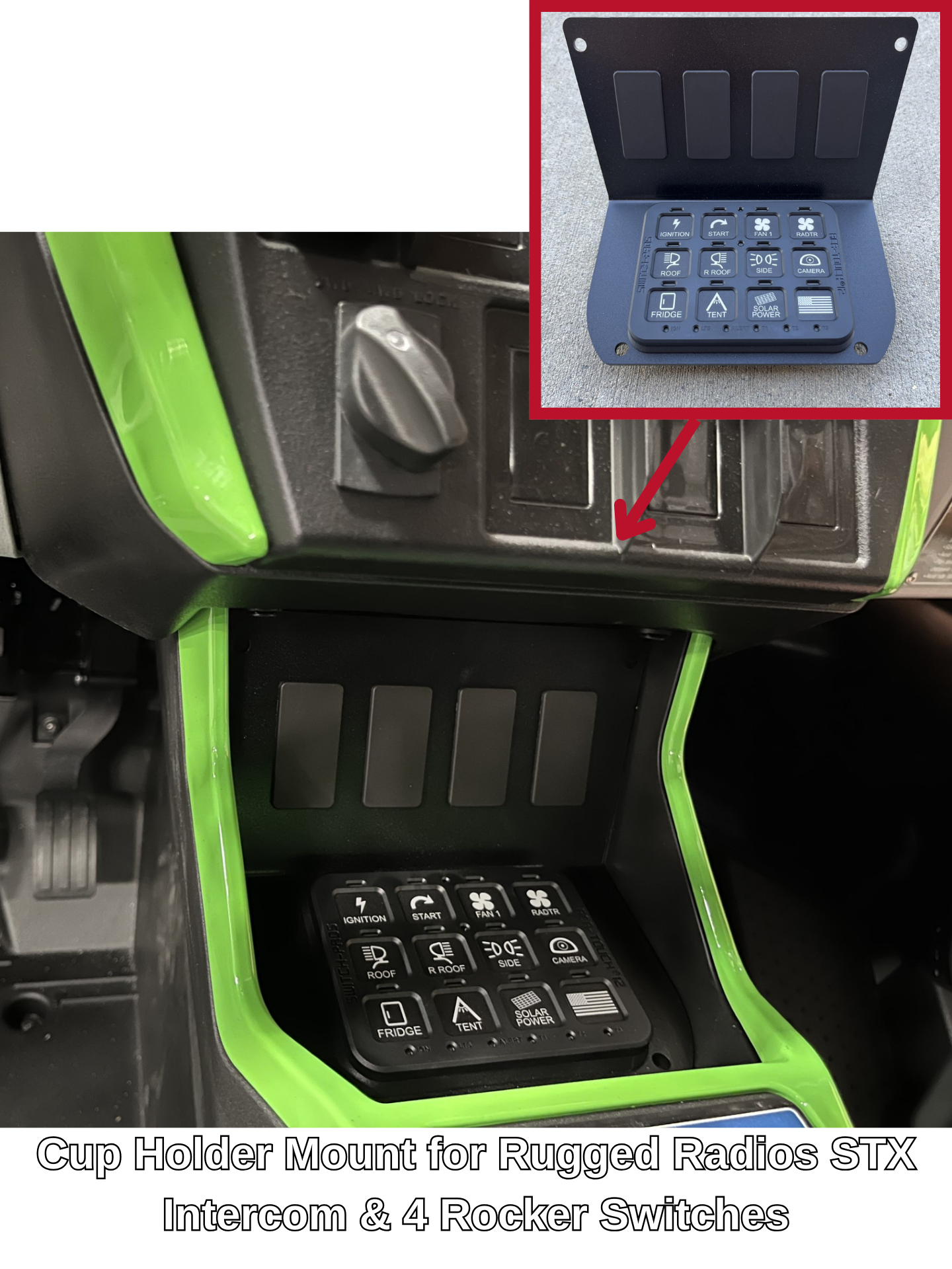 スタジオコンポジット　ボルタ235 アカツキ Kawasaki TERYX® H2 Dash Mount for Rugged Radio