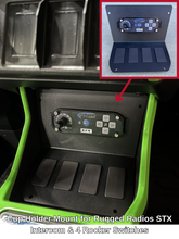 Kawasaki TERYX® H2 Cup Holder Mount for Rugged Radios STX Intercom & 4 Rocker Switches