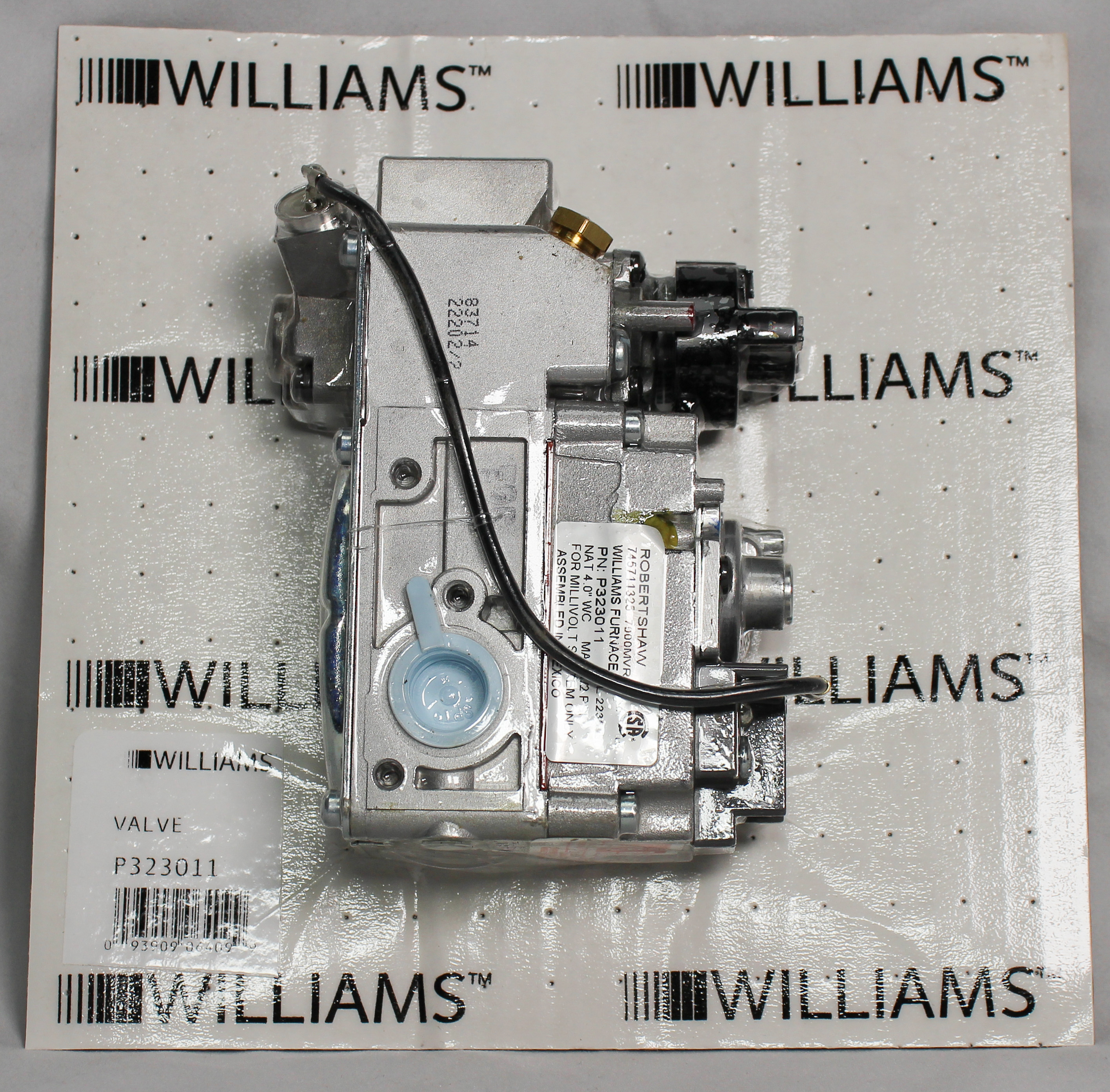 Williams Furnace Company P323011 Gas Valve for Monterey Top Vent Furnaces